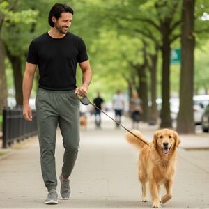 Green Joggers with Elastic Waistband and Relaxed‎ Fit